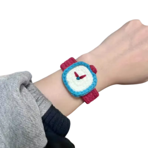 Watch knitted material bag