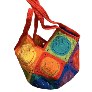 Rainbow Smile Face Handbag Crochet Kit